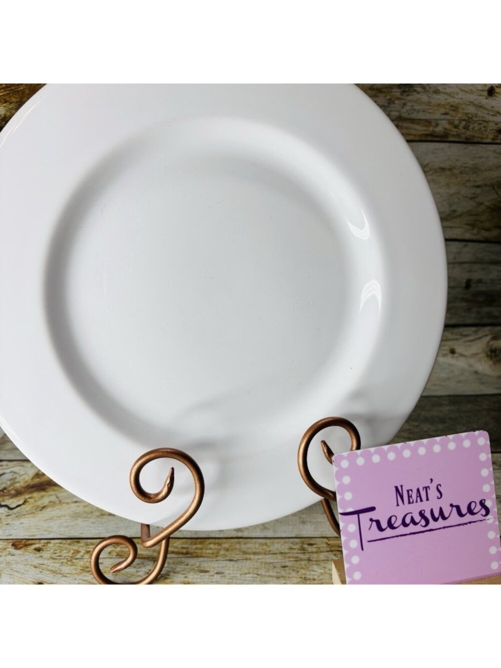Bordallo Pinheiro Portugal BPI95 White Undecorated Smooth 11.75" Dinner Plate